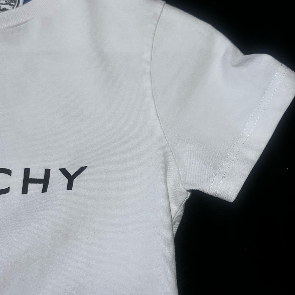 Givenchy White Tee with Black Logo - Picture 5 of 12